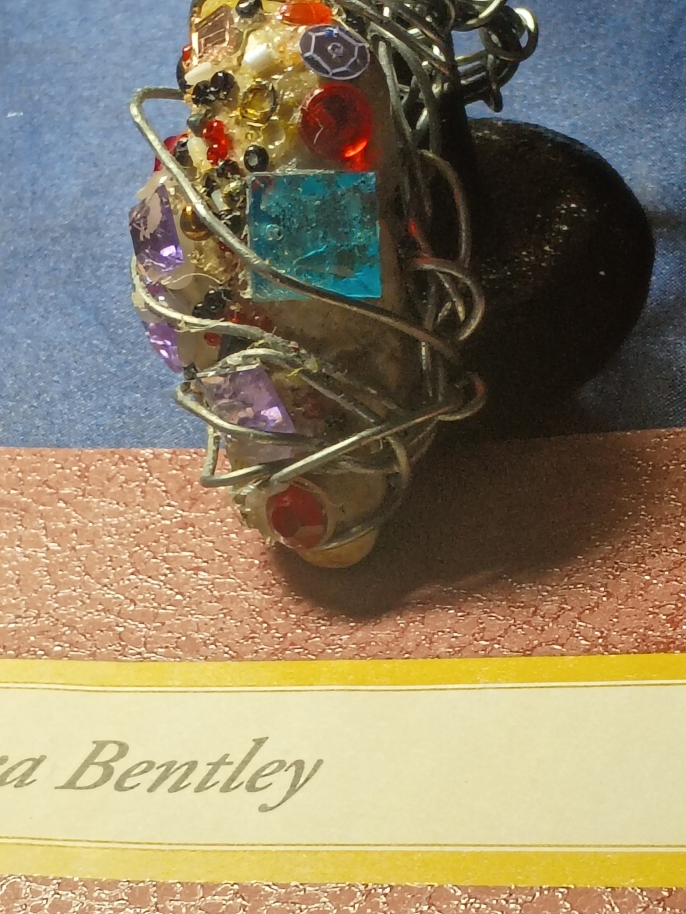 Multicolor Crystal Wire-Wrapped Statement Ring